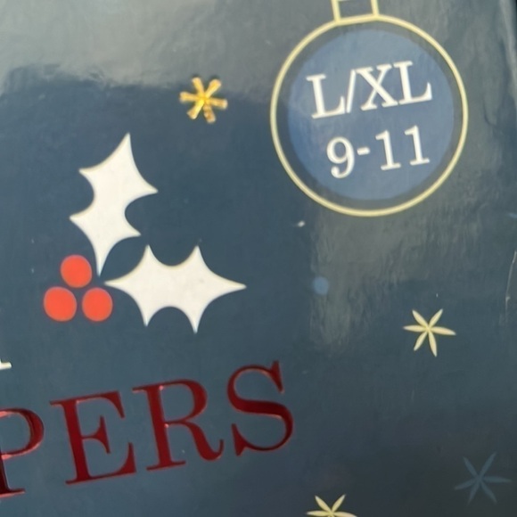 Women’s memory foam holiday slipper grey red nose reindeer slippers size - Picture 4 of 4